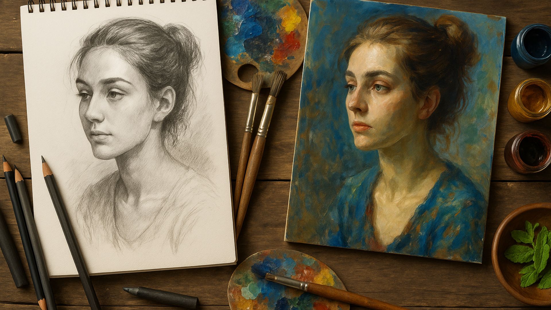 Comparison Between Pencil Sketch and Other Art Forms